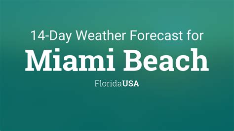 weather channel miami beach|14 day forecast miami.